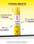 Derma-E Vitamin C Renewing Moisturizer with clinical results on a yellow background