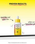 Derma E skincare product with text on a yellow background