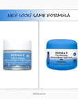 Two jars of Derma E Ultra Hydrating Advanced Repair Night Cream with a blue label on a white background.