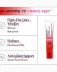 Skincare product with ingredients listed on a white background