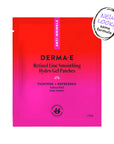 Pack of Derma-E Retinol Line Smoothing Hydro Gel Patches with red and pink gradient design.