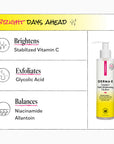 Derma E Vitamin C Brightening Cleanser with ingredients listed on a white background