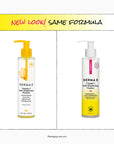 Two bottles of Derma E Vitamin C Daily Brightening Cleanser with a yellow label on a white background.