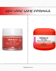 Two jars of Derma E anti-aging regenerative day cream with a red and white label.