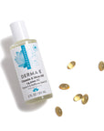 bottle of Vitamin E Oil for Skin with vitamin E capsules