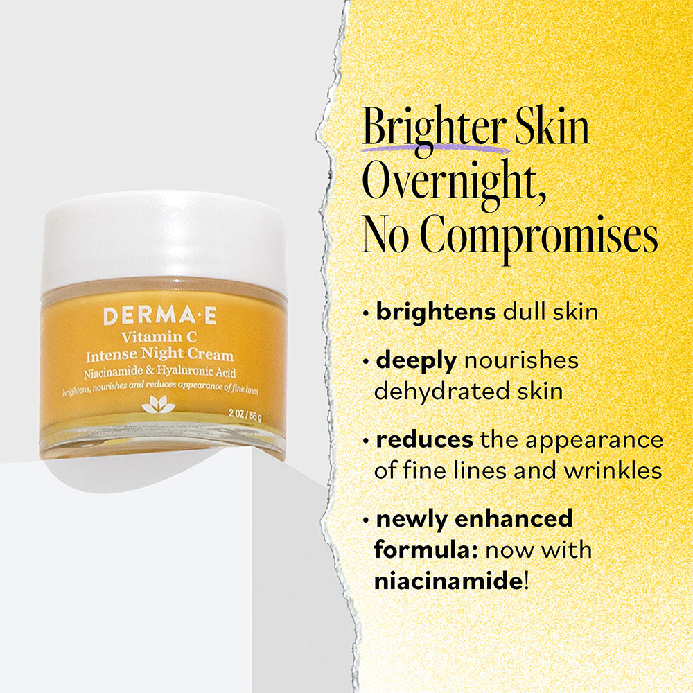 DERMA E Vitamin C Intense Night Cream - Unlock Radiant Skin Overnight!