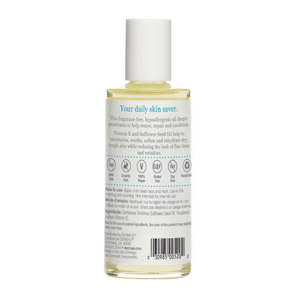 Vitamin E Skin Oil 14,000 I.U. Bottle Rear Panel