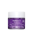 Purple jar of Derma E Skin Restore mask on a white background