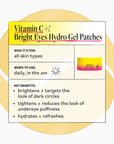Vitamin C Bright Eyes Hydro Gel Patches packaging with product details.
