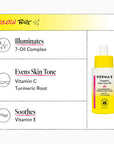 Derma E Vitamin C Glow Face Oil with product details on a white background
