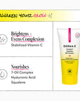 Derma E Vitamin C Foaming Oil Cleanser with product details on a white background