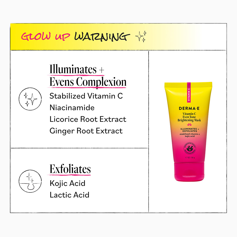 Skincare product with ingredients listed on a white background