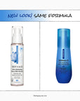 Two bottles of Derma E Ultra Hydrating Dewy Skin Serum with text indicating 'New Look! Same Formula'.
