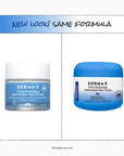 Two jars of Derma E Ultra Hydrating Antioxidant Day Cream with a blue label on a white background.
