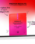 Derma-E retinol line smoothing hydro gel patches packaging with promotional text on a gradient background
