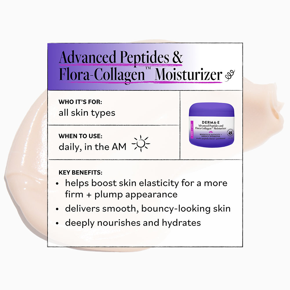 DERMA E | Advanced Peptides & Flora-Collagen™ Moisturizer