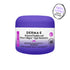 Derma-E moisturizer jar with purple lid and white label on a white background
