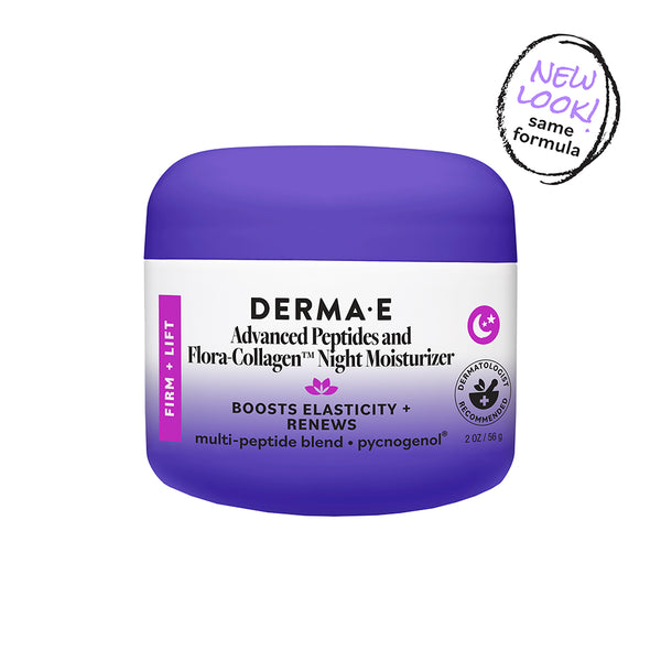 DERMA E | Advanced Peptides & Flora-Collagen™ Night Moisturizer