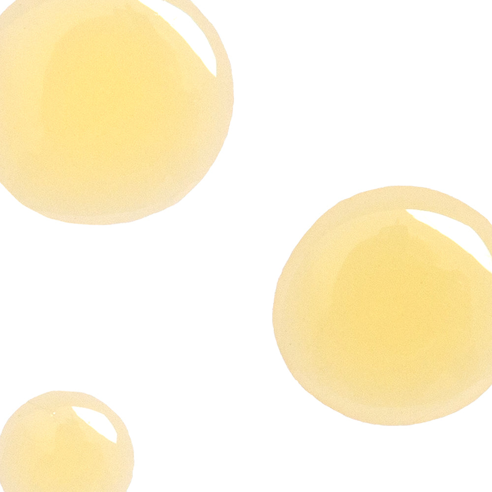 Yellow beads on a white background