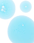 Three blue bubbles on a white background