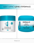 Two containers of Derma E Eczema Relief Cream with a blue and white design.