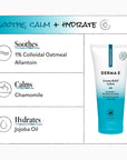 Derma E Eczema Relief Lotion with features of soothe, calm, and hydrate on a white background
