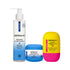 Derma-E skincare products including a cleanser, day cream, and primer on a white background