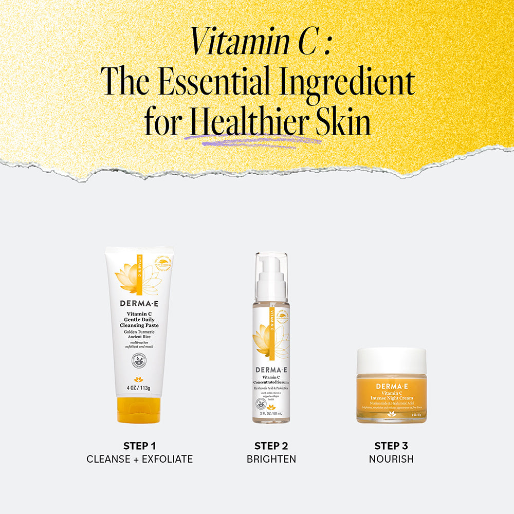 DERMA E Vitamin C Gentle Daily Cleansing Paste | Brighten & Exfoliate