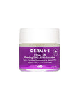 Jar of Derma E Ultra Lift Firming DMAE Moisturizer with Copper Peptides, Resveratrol, and Kakadu Plum, supports collagen and elastin health."