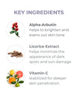 Key Ingredients: Alpha-Arbutin, Licorice, Extract, and Vitamin C