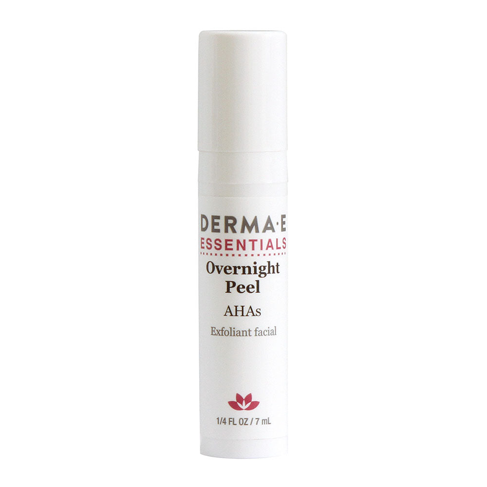 Derma E Essentials Overnight Peel AHAs exfoliant facial on a white background