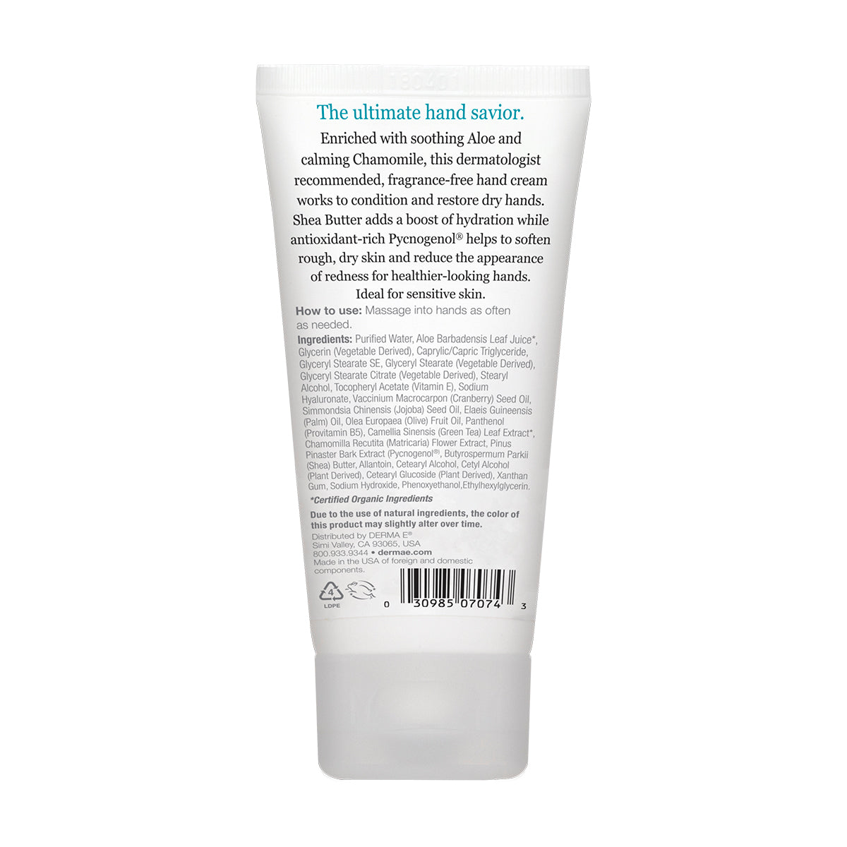 Vitamin E Fragrance-Free Sensitive Skin Shea Hand Repair Cream